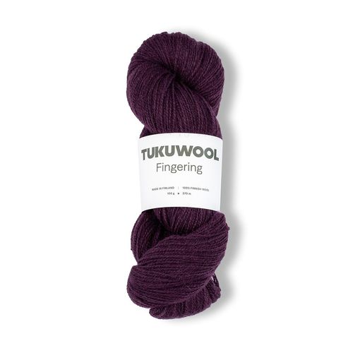 Tukuwool fingering, aubergine